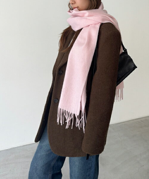 【送料無料】El marウールフリンジマフラーキャナルジーン CANALJEAN El mar エルマール レディース フ..