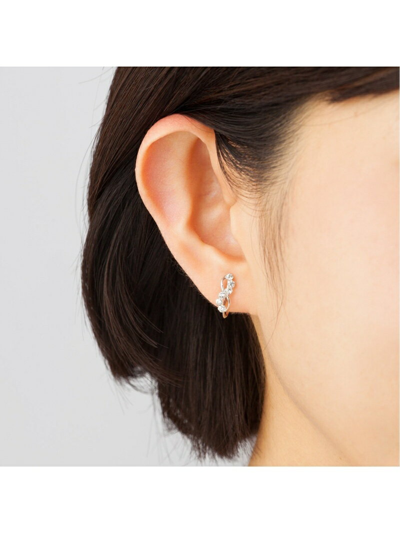 K10ホワイトゴールド イヤリング Canal 4℃ カナルヨンドシー アクセサリー・腕時計 イヤリング・イヤーカフ ホワイト【送料無料】[Rakuten Fashion]