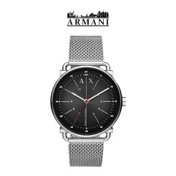 腕時計 メッシュベルト シンプル ビジネスARMANI EXCHANGE アルマーニ・エクスチェンジ AX2900 時計 メンズ ROCCO ロッコ クオーツ ステンレス ブラック シルバー 行輸入品