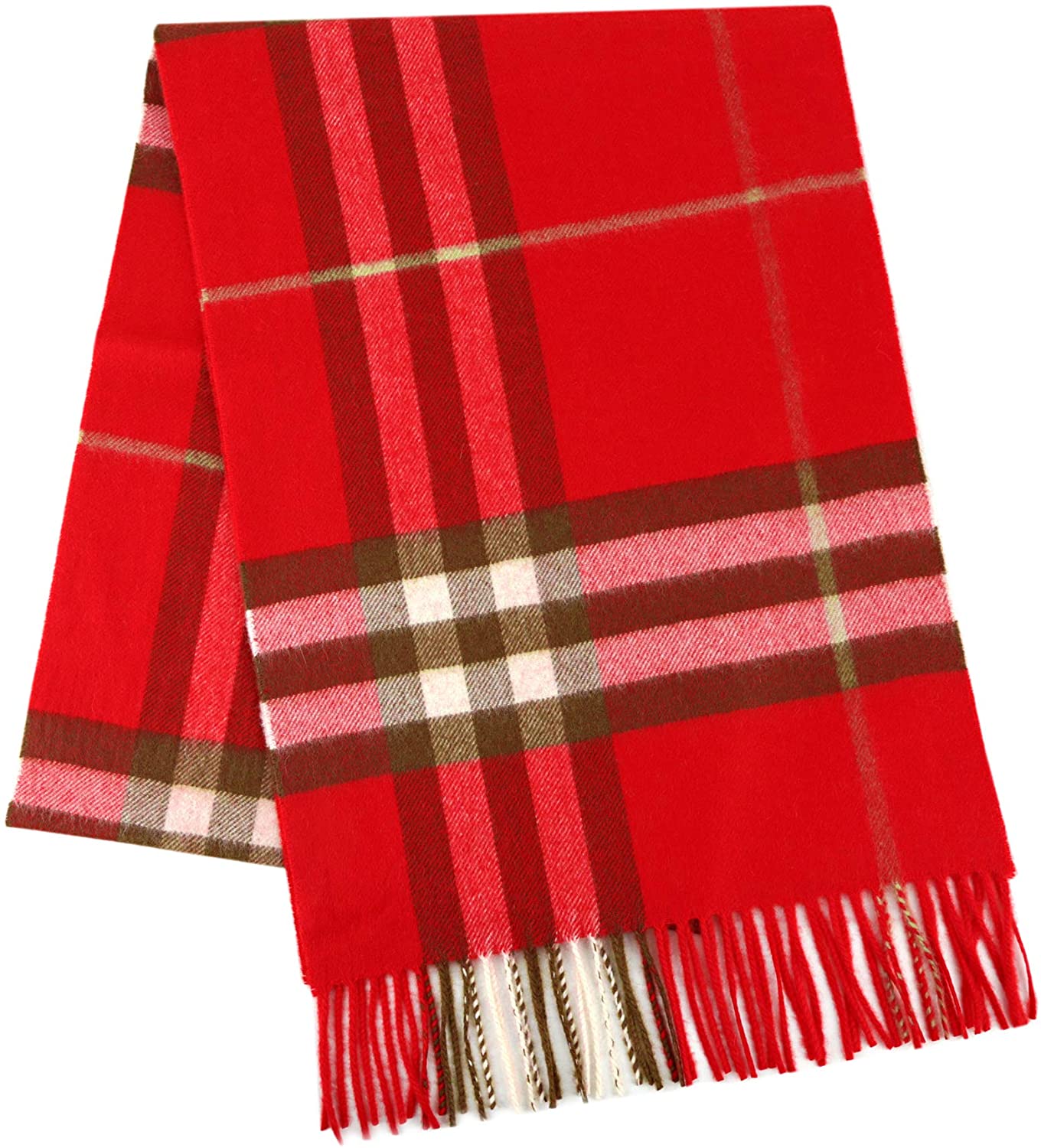 マフラー 秋冬 ブライトレッド チェックBURBERRY バーバリー 8016402-BRIGHTRDCashmere カシミア 赤 プレゼント お洒落 並行輸入品