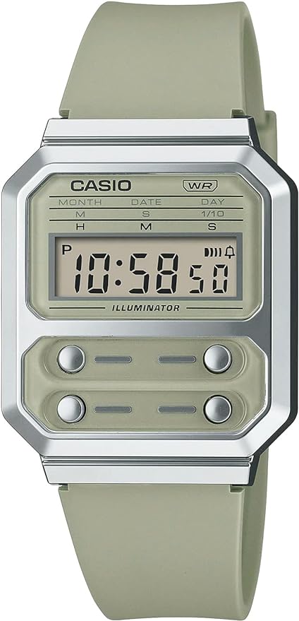 カシオ 腕時計 メンズ ライトモスグリーン A100WEF-3A CASIO
