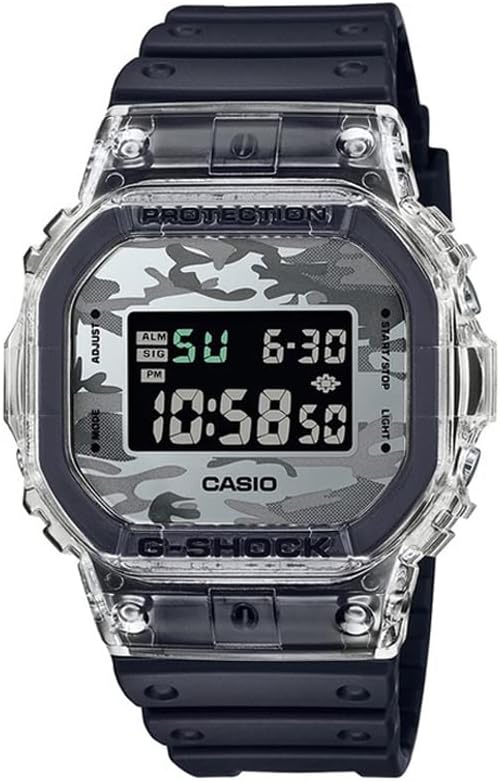 カシオ 腕時計 メンズ G-SHOCK グレーカモフラージュ ブラック DW-5600SKC-1 CASIO