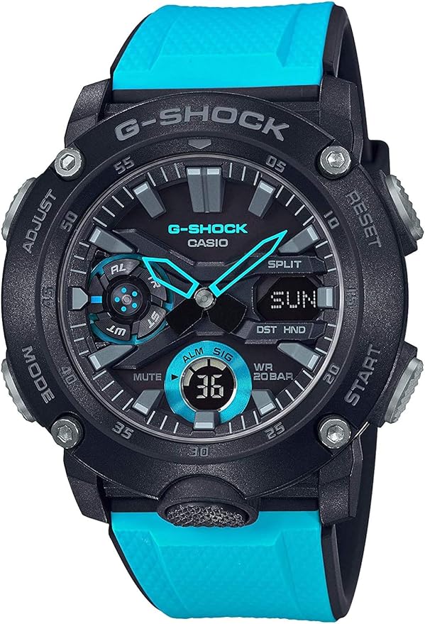 カシオ 腕時計 メンズ G-SHOCK ブラック ブルー GA-2000-1A2 CASIO