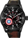 シチズン 腕時計 メンズ ブラック シンプル CITIZEN Eco-Drive レザー AW1367-05W Captain America Model