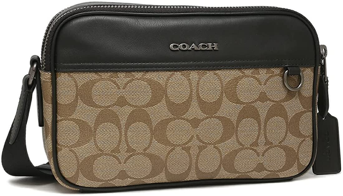 ショルダーバッグ コーチ ショルダーバッグ メンズ SIGNATURE GRAHAM CROSSBODY カーキ×ブラック C4149-QBKHA COACH