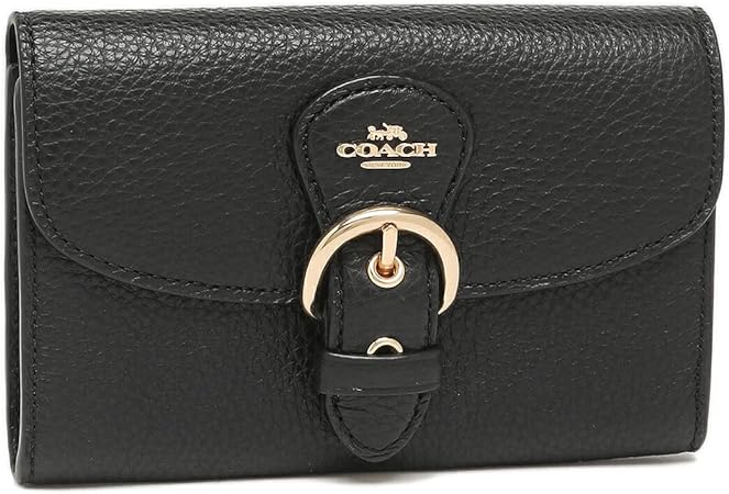 コーチ 二つ折り財布 クリオ FC6896-IMBLK ブラック レザー メンズ レディース COACH