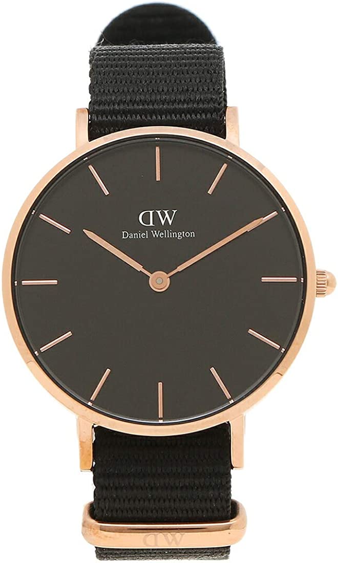 ダニエルウェリントン 腕時計 レディース ブラック ローズゴールド NATOベルト Daniel Wellington DW00100215 並行輸入品