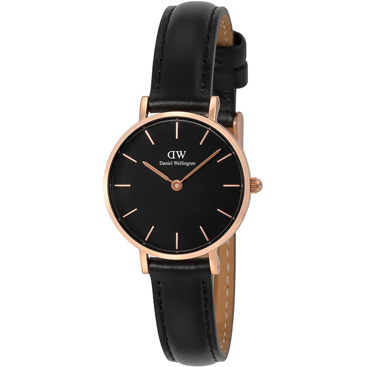 腕時計 レザー ブラック ユニセックス Daniel Wellington ダニエルウェリントン Classic Petite Black Sheffield 28mm レディース DW00100224 並行輸入品 かわいい 可愛い オシャレ おしゃれ