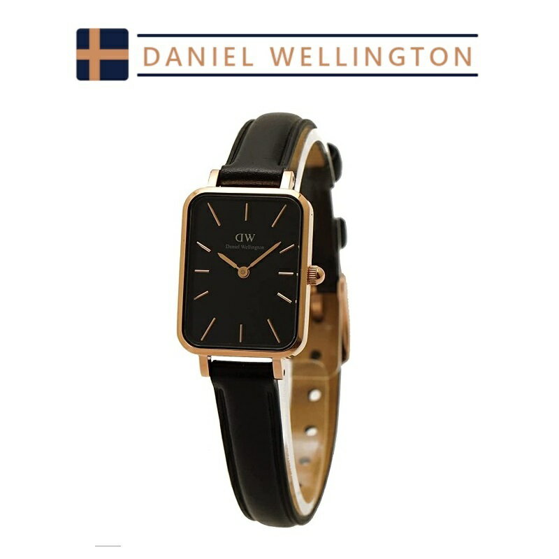 ダニエルウェリントン ダニエルウェリントン 腕時計 レディース ブラック ゴールド Daniel Wellington Quadro Pressed Sheffield クアドロ シェフィールド DW00100435 並行輸入品