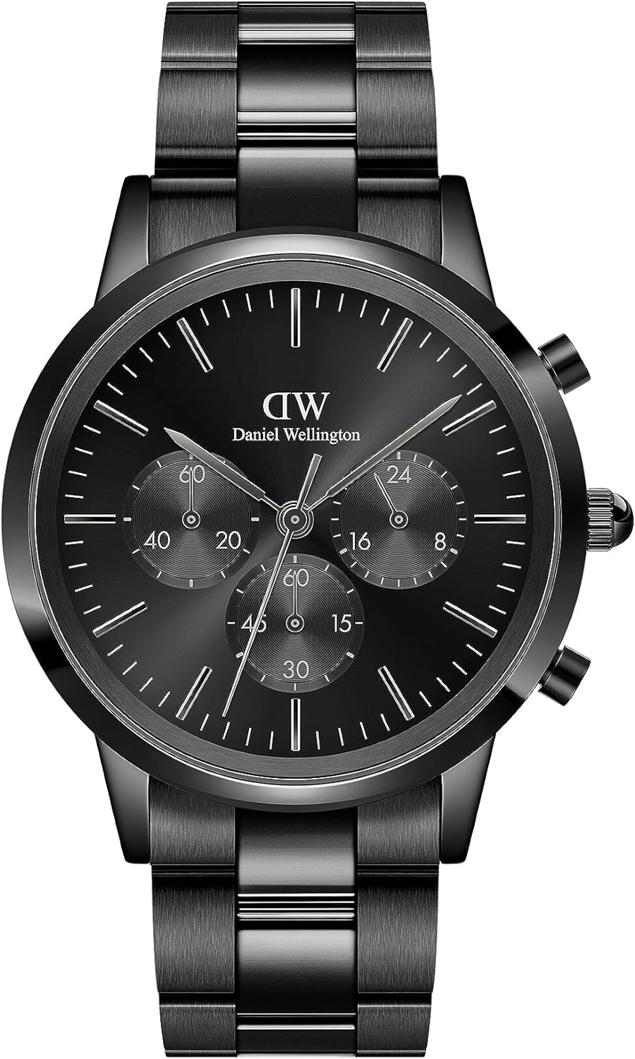 ダニエルウェリントン メンズ腕時計 ダニエルウェリントン 腕時計 メンズ ICONIC CHRONOGRAPH LINK ONYX B ブラック DW00100642 Daniel Wellington