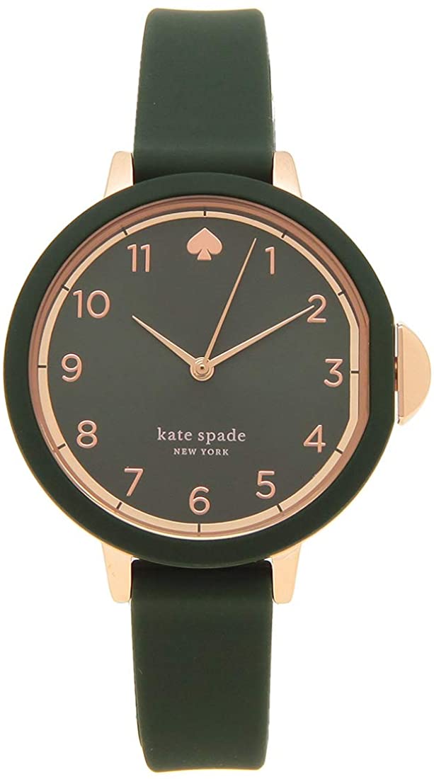 ケイト・スペード ニューヨーク 腕時計 グリーン ブランドロゴ シリコン KATE SPADE ケイトスペード KSW1543レディース Park Row ステンレススチール クォーツウォッチ 3針 日常生活防水 フェミニン 並行輸入品