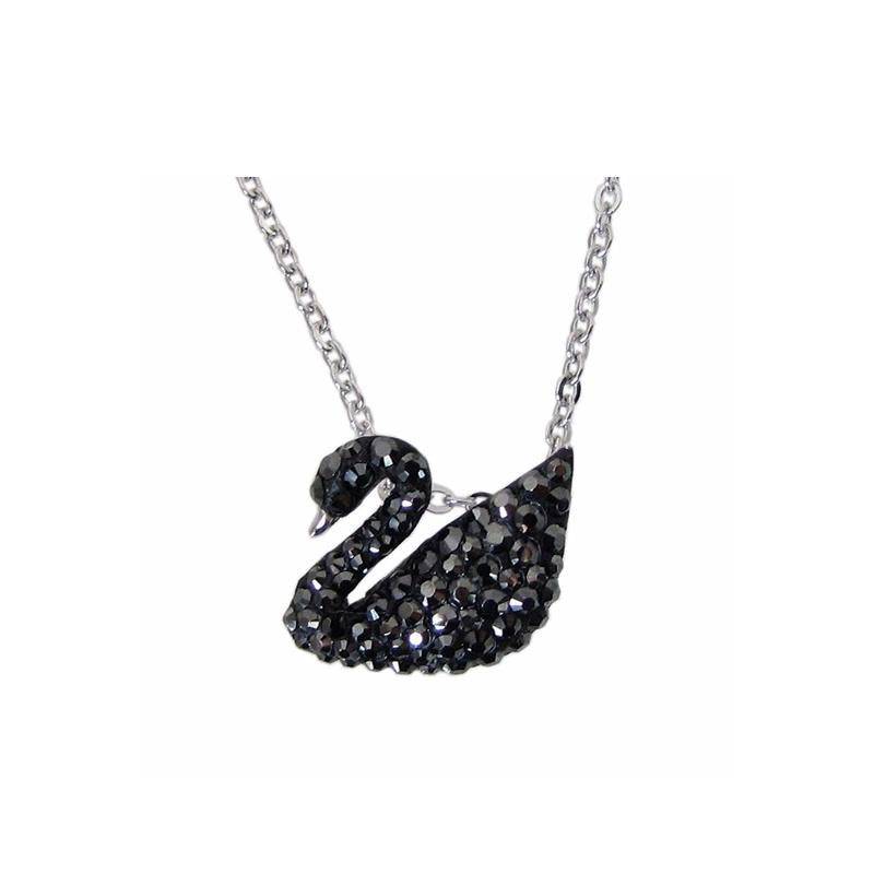 ネックレス レディース ブラック シルバー スワロフスキー ペンダント Iconic Swan Smal SWAROVSKI 5347330
