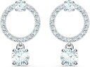 ピアス クリスタル シルバーSWAROVSKI スワロフスキー 5563278Attract Circle アクセサリー レディース コンパクト 上品 パーティー シルバー クリア 並行輸入品