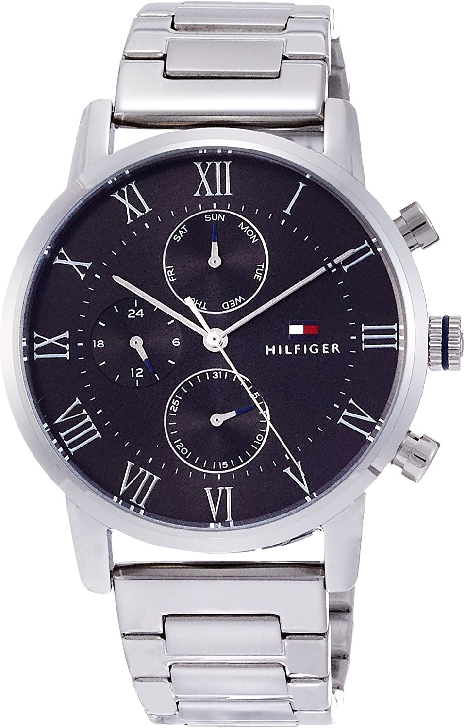 トミーヒルフィガー 腕時計 メンズ ブラック シルバー TOMMY HILFIGER 1791397 並行輸入品