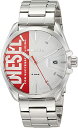 腕時計 ディーゼル（メンズ） 腕時計 メンズ シルバー レッド DIESEL ディーゼル レザー DZ1992 UNI A 01 MS9