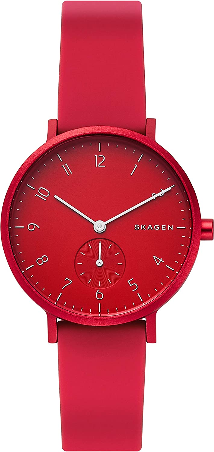 スカーゲン 腕時計（メンズ） SKAGEN スカーゲン 腕時計 レッド シンプル メンズ レディース SKW2765 ウォッチ