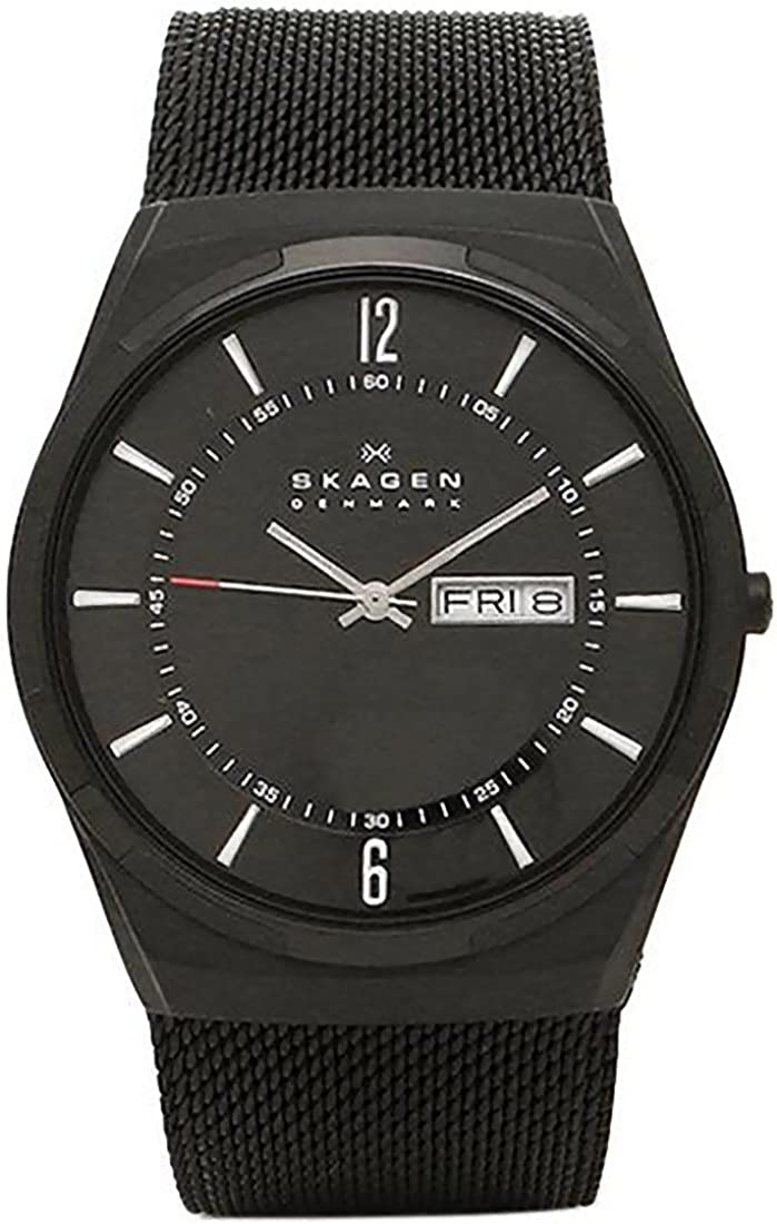 スカーゲン 腕時計 メンズ シンプル ブラック SKAGEN クォーツ SKW6006