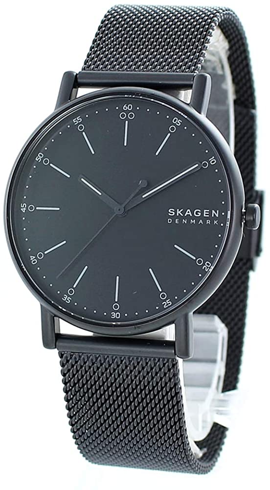 スカーゲン 腕時計（メンズ） 腕時計 メッシュベルト お洒落 ビジネスSKAGEN スカーゲン SKW6579メンズ シグネチャー 新生活 シンプル ブラック 黒 スーツ シンプル スリム 並行輸入品