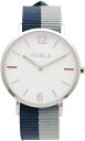 フルラ 腕時計 レディース ブルー&グレーGIADA ホワイト シルバー ナイロンベルト FURLA R4251108535(2)