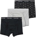 カルバンクライン ボクサーパンツ メンズ COTTON STRETCH TRUNK 3枚パック ブラック グレー ロゴデザイン Sサイズ U2664-BKGYSL-S Calvin Klein