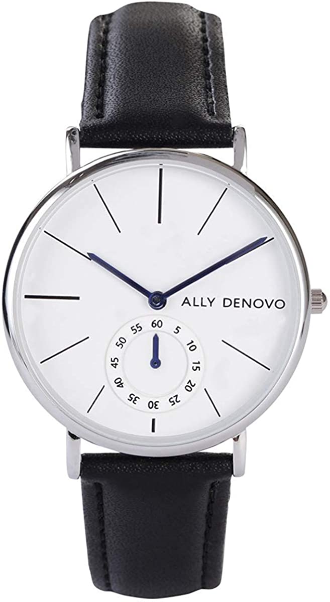 腕時計 シンプル スモールセコンドALLY DENOVO アリーデノヴォ AF5001-1 Heritage Small Eye 36mm レディース クオーツ 革ベルト 新生活 並行輸入品
