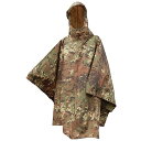 雨合羽 ミリタリー ポンチョ MIL-TEC ミルテック 10630042 レインウェア リップストップ生地 米軍スタイル Rain Poncho VEGETATO Camo迷彩 カモフラージュ サバゲ— アウトドア 新生活