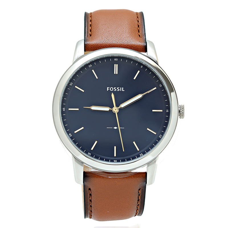 フォッシル 腕時計 メンズ MINIMALIST SLIM ネイビー ブラウン BROWN FS5304 FOSSIL