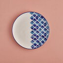 BLUE TILE ブルータイル 大皿 (平皿) ブルー 青 26cm 柄 絵皿 陶磁器 セラミック 食器 洋食器 丸皿 お皿 皿 ディッシュ ディナープレート...