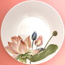 Lotus ロータス パスタ・カレー皿 グリーン 緑 20.5cm 柄 蓮 絵皿 陶磁器 セラミック 食器 洋食器 丸皿 お皿 皿 ディッシュ ディナープレート...