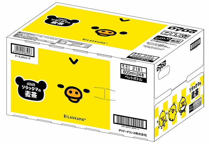 ダイドー リラックマの麦茶 600ml ペットボトル 48本 (24本入×2 まとめ買い)