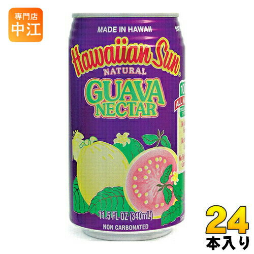 ハワイアンサン グアバネクター 340ml 缶 24本入 〔果汁飲料〕