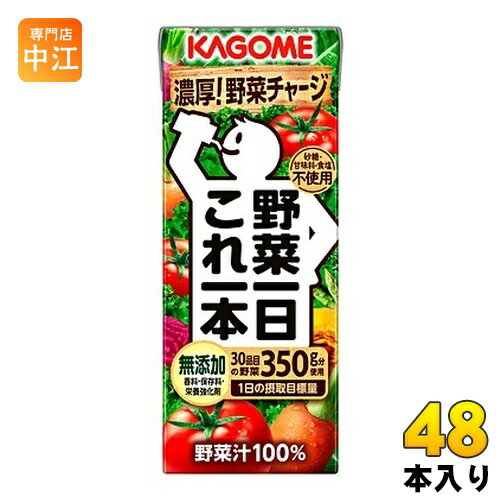 カゴメ 野菜一日これ一本 200ml 紙パック 48本 (24本入×2 まとめ買い) 野菜ジュース コレイチ 砂糖不使用 甘味料不使用 食塩不使用