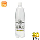 友桝飲料 強炭酸水 1L ペットボトル 30本 (15本入×2 まとめ買い) 炭酸飲料 炭酸水 強炭酸 無糖