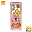 キッコーマン 豆乳飲料 いちご 200ml 紙パック 54本 (18本入×3 まとめ買い) イソフラボン 〔豆乳〕