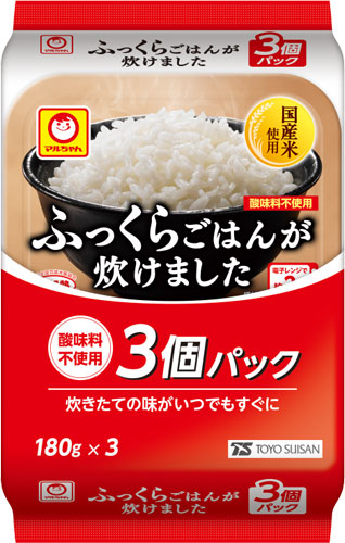 東洋水産 ふっくらごはんが炊けました 180g 3食セット×8袋入 国産米 ご飯 レンジ調理