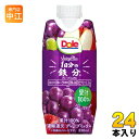 雪印メグミルク Dole Juicy Plus 1日分の鉄分 330ml 紙パック 24本 (12本入×2 まとめ買い) ドール グレープミックス ぶどうジュース