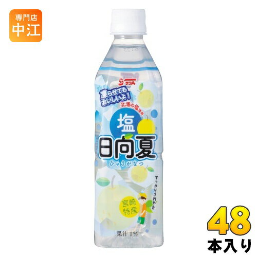 サンA 塩日向夏 490ml ペットボトル 48本 (24本入×2 まとめ買い) 熱中症対策 果汁飲料