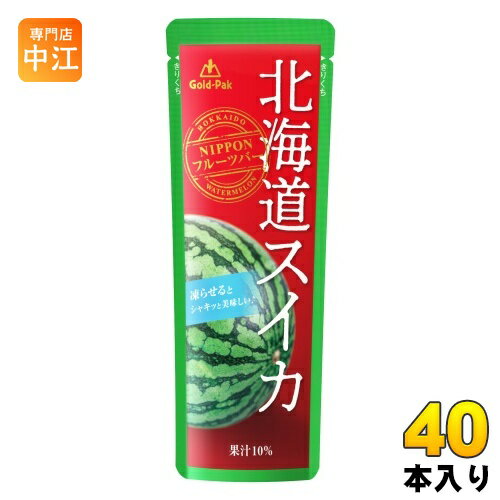 ゴールドパック 北海道スイカ 80g パウチ 40本 (20本入×2 まとめ買い) 果汁飲料 冷凍可能