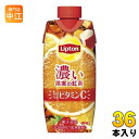 森永乳業 リプトン 濃い果実の紅茶 330ml 紙パック 36本 (12本入×3 まとめ買い) 紅茶飲料 1日分のビタミンC