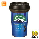 森永乳業 マウントレーニア カフェラッテ ノンシュガー 240ml 10本入 カフェオレ 乳飲料 ノンシュガー