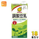 マルサンアイ 調製豆乳 1000ml 紙パック 18本 (6本入×3 まとめ買い) イソフラボン ソイミルク 1L