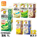 マルサンアイ 豆乳 1L 紙パック 選べる 12本 (6本×2) 豆乳飲料 1000ml 無調整 調製豆乳 カロリーオフ 麦芽コーヒー バナナ 紅茶 50%オフ マルサン 豆乳