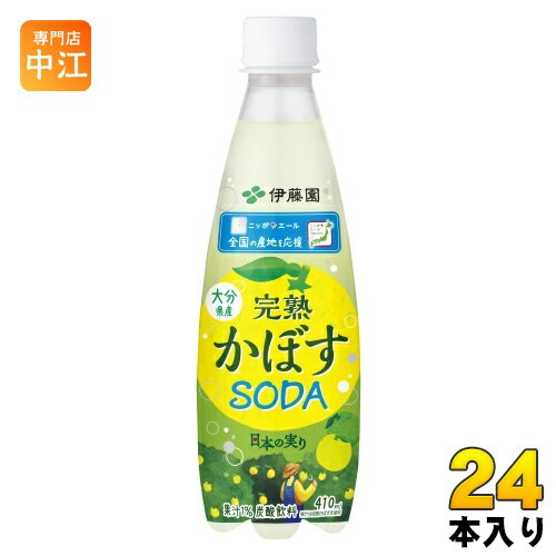 伊藤園 ニッポンエール 完熟かぼす SODA 大分県産 410ml ペットボトル 24本入 炭酸飲料 ソーダ カボスのサムネイル