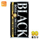 サントリー BOSS ボス 無糖ブラック 185g 缶 90本 (30本入×3 まとめ買い) 缶コーヒー 珈琲