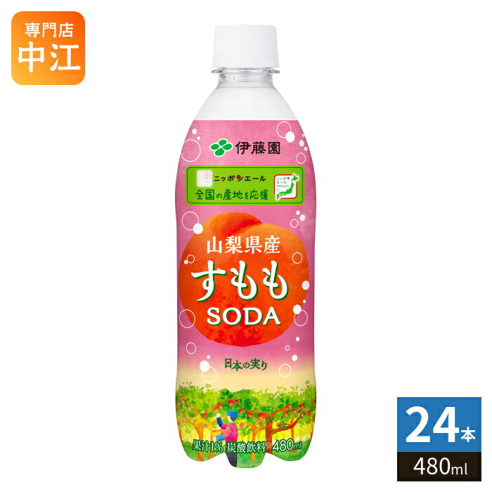 Rakuten - 伊藤園 ニッポンエール 山梨県産 すももSODA 480ml ペットボトル 24本入 炭酸飲料 すももソーダ 果汁