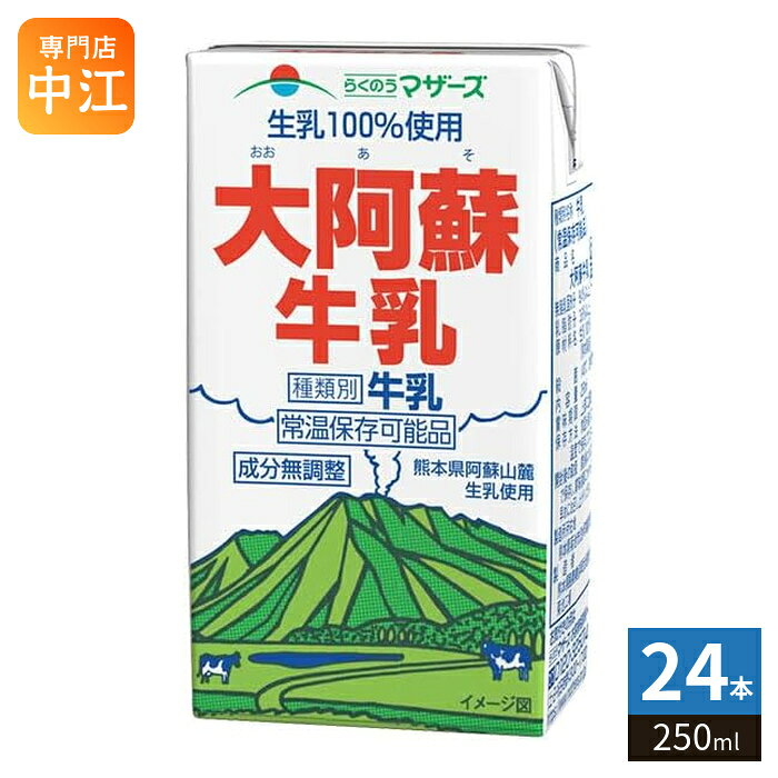 らくのうマザーズ 大阿蘇牛乳 250ml 紙パック 24本入 ミルク 常温保存可能