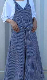 Vヒッコリーサロペットスカート再販