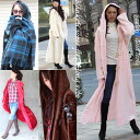 <月間優良ショップ賞51回受賞>【 フリース ローブ 5カラー 】プレゼント有 レディース アウター マキシ ロング 顔が隠せる ビッグフード