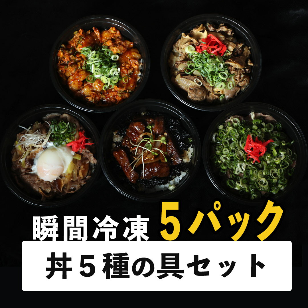 【5種類セット】丼 詰め合わせ 5種類セット ハラミ丼 タン塩丼 すき焼き丼 牛すじ煮込み丼 旨辛ホルモ..