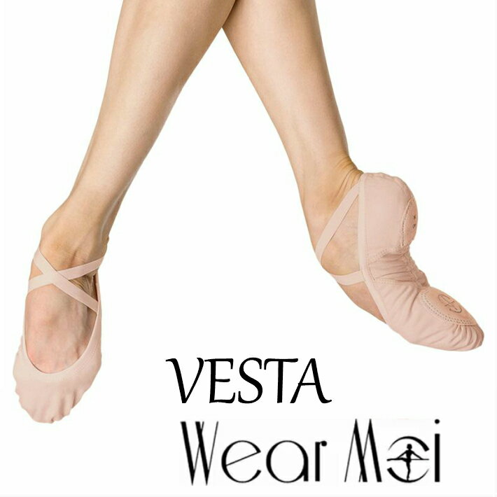 【Wear Moi　ウェアモア】VESTA ヴェスタ 標準幅　スプリットストレッチキャンパス　バレエシューズ（標準幅タイプ）キャンバススプリットソールバレエシューズ シューズ バレエ